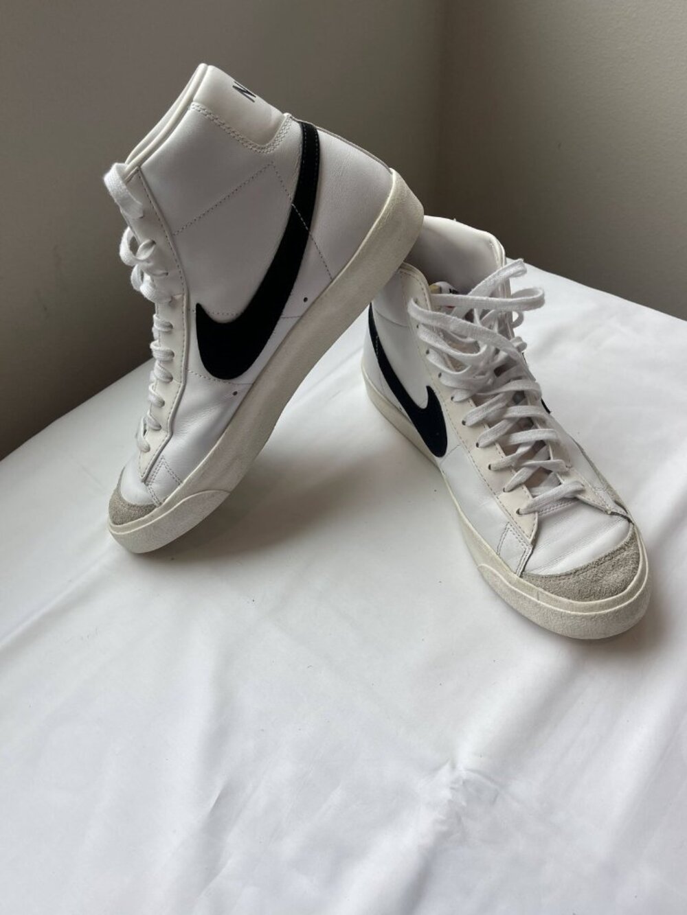 Nike Blazer Mid '77 Vintage White Black BQ6806-100 Men's 11.5